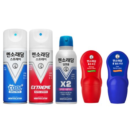 멘소래담 파스 스프레이 쿨 익스트림 180Ml 딥앤쿨 150Ml 마사지 롤온 로션 핫 쿨 50Ml:: 위메프