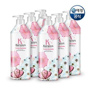 애경 케라시스 퍼퓸 린스 러블리 600ml 6개 / 샴푸 / 린스 / 바디워시 / 세탁세제 / 주방세제 / 치약 / 칫솔