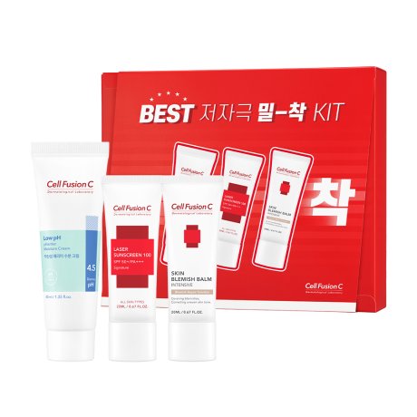 [셀퓨전씨] Best 3종 키트 (절반용량) (레이저썬스크린20Ml + 스킨블레미쉬밤20Ml + 패리어수분크림40Ml):: 위메프