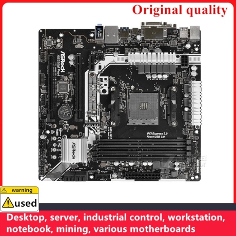 [해외] 메인보드 ASROCK-AB350M Pro4 마더보드 소켓, AM4, DDR4, 64GB, AMD B350 데스크탑 메인 보드,