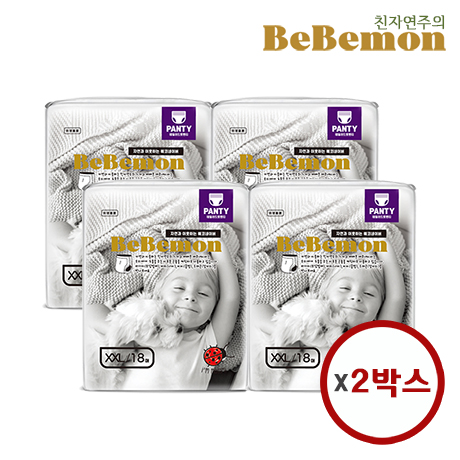 EWG기준 더 안전한 친자연주의 여름기저귀 베베몬 에코네이버 팬티기저귀 점보형 18매XX2박스 리뷰후기