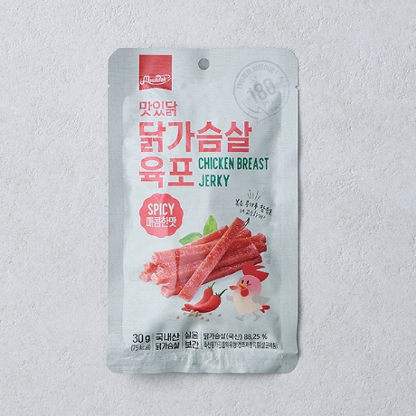 랭킹닭컴] 맛있닭 닭가슴살 육포 매콤맛 30Gx20팩(600G):: 위메프