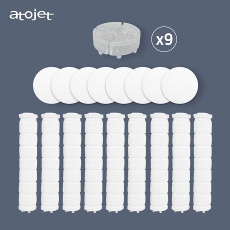 피부관리,1년이상 구성 / 녹물염소제거 아토젯 비타C필터3세트(필터3팩+비타볼9)