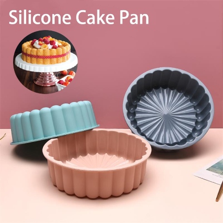 Dropship Silicone Round Pan Charlotte Cakes Baking Pan Sponge Flan