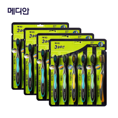 메디안 트리플솔루션 미세모 칫솔 6입 x 4 (24개)