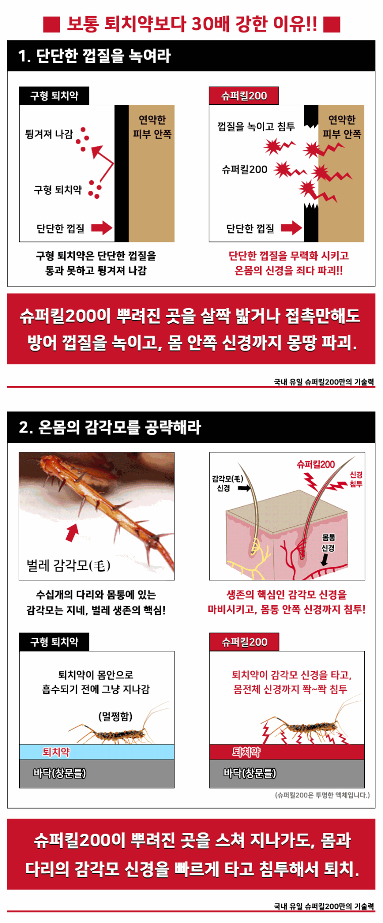 슈퍼킬200 지네퇴치, 그리마, 돈벌레, 집게벌레, 곱등이, 노래기등 기어다니는 모든 벌레, 해충 퇴치, 지네약, 지네퇴치:: 위메프