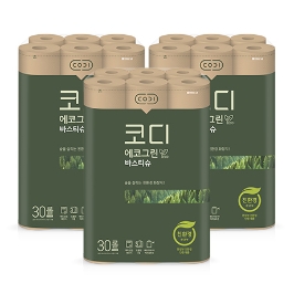 NEW 코디 에코그린 화장지 30m 30롤 3팩 / 친환경특허 획득
