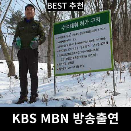 추천자작나무, 고로쇠수액  kbs mbn 방송출연자직접생산