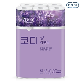 코디 라벤다 화장지 3겹 30m 30롤
