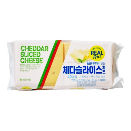 [리얼]소와나무 체다 슬라이스 치즈 40매