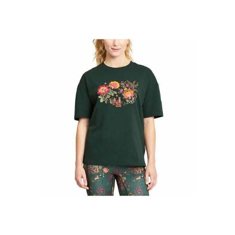 [해외] 퓨마 플로럴 크루넥 X 리버티 여성 티셔츠 캐주얼 - 그린 봄 여름