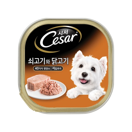 [시저] 시저 강아지캔 쇠고기와 닭고기 100g
