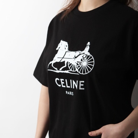 CELINE Triomphe Celine t-shirt in cotton jersey (2X872671Q.01NB)