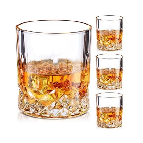 RorAem Whiskey Glasses - Crystal Whiskey Glasses Set of 6 Bourbon