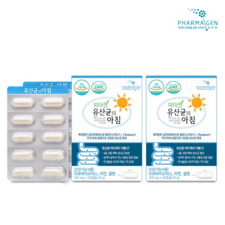 AK몰_[파마젠] 유산균의 아침 (500mgx60캡슐) 2박스 (4개월분)