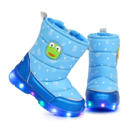 부츠 뽀로로 패딩 아동 윈터 LED 스키 발광 방한 캐릭터 신발 털