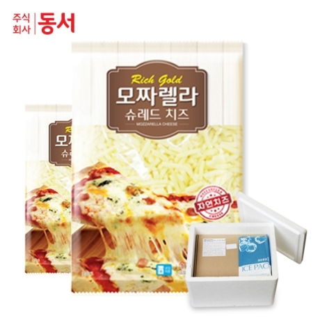 [냉장]동서 모짜렐라 슈레드 치즈 2.5kg 자연치즈 99%