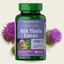 Puritans Pride 밀크씨슬 Milk Thistle 1000mg 180정